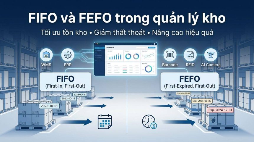FIFO và FEFO trong quản lý kho: Phương pháp tối ưu tồn kho và giảm thất thoát