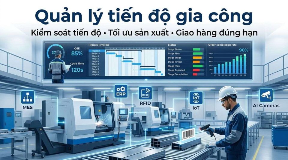 Quản lý tiến độ gia công: Giải pháp nâng cao năng suất và đảm bảo giao hàng đúng hạn