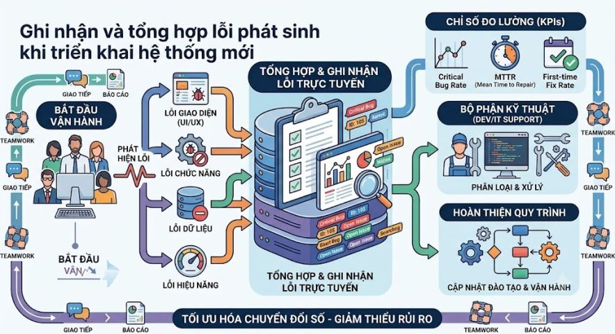 Ghi nhận lỗi triển khai phần mềm mới