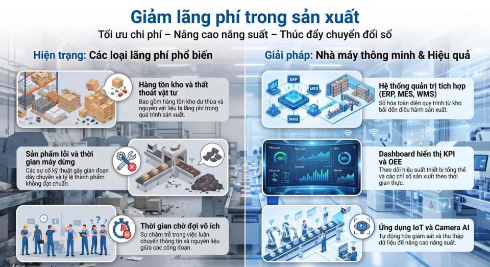 Giảm lãng phí trong sản xuất: Giải pháp tối ưu chi phí cho doanh nghiệp