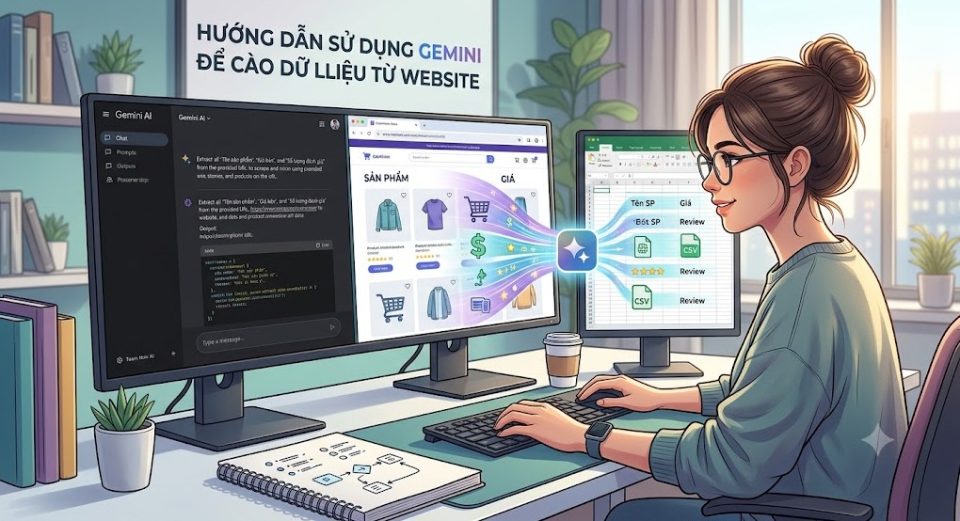 Hướng dẫn sử dụng Gemini để cào dữ liệu từ website