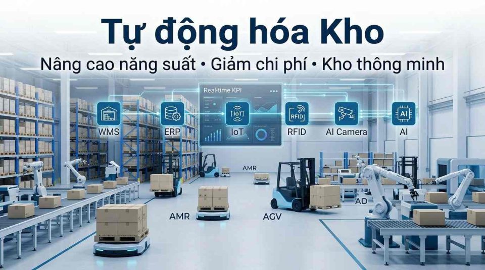 Tự động hóa kho: Giải pháp nâng cao năng suất và tối ưu vận hành doanh nghiệp