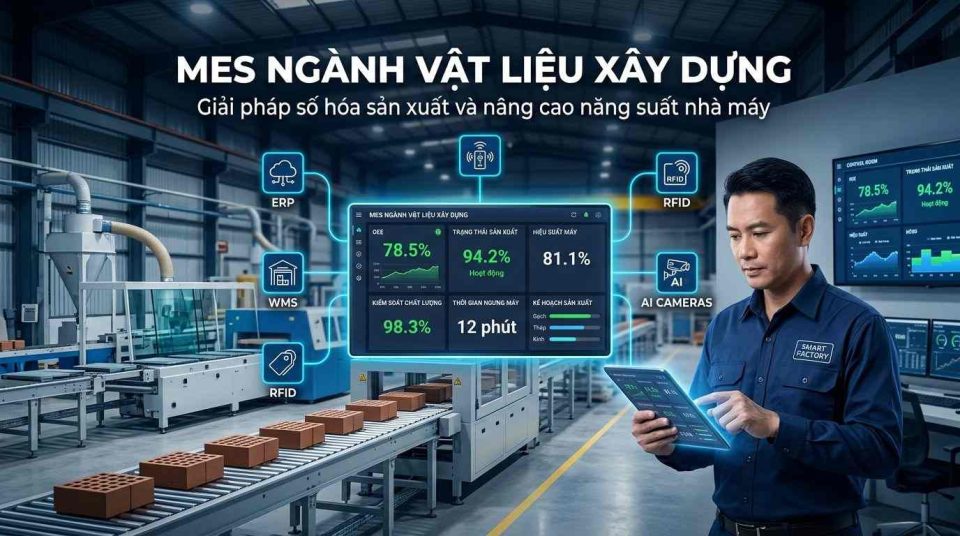 MES ngành vật liệu xây dựng: Giải pháp số hóa sản xuất và nâng cao năng suất nhà máy