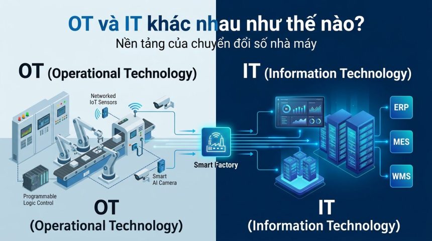 OT và IT khác nhau như thế nào trong chuyển đổi số nhà máy?