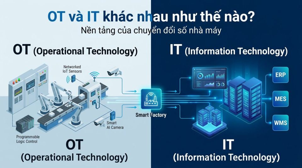 OT và IT khác nhau như thế nào trong chuyển đổi số nhà máy?