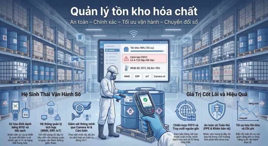 Quản lý tồn kho hóa chất: Giải pháp tối ưu an toàn, tuân thủ và hiệu quả vận hành