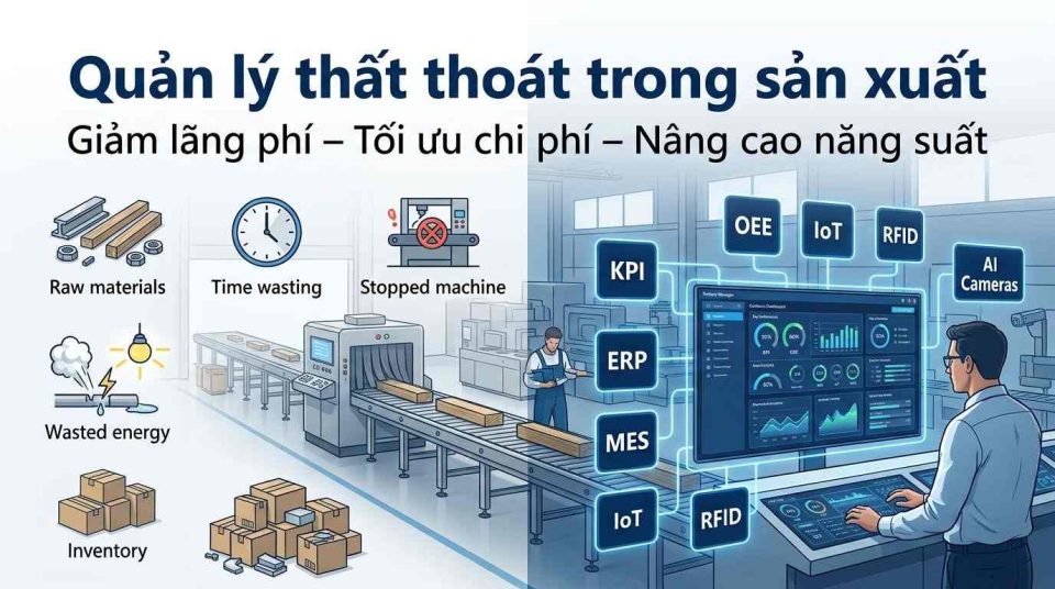 Quản lý thất thoát trong sản xuất: Giải pháp giảm lãng phí cho doanh nghiệp