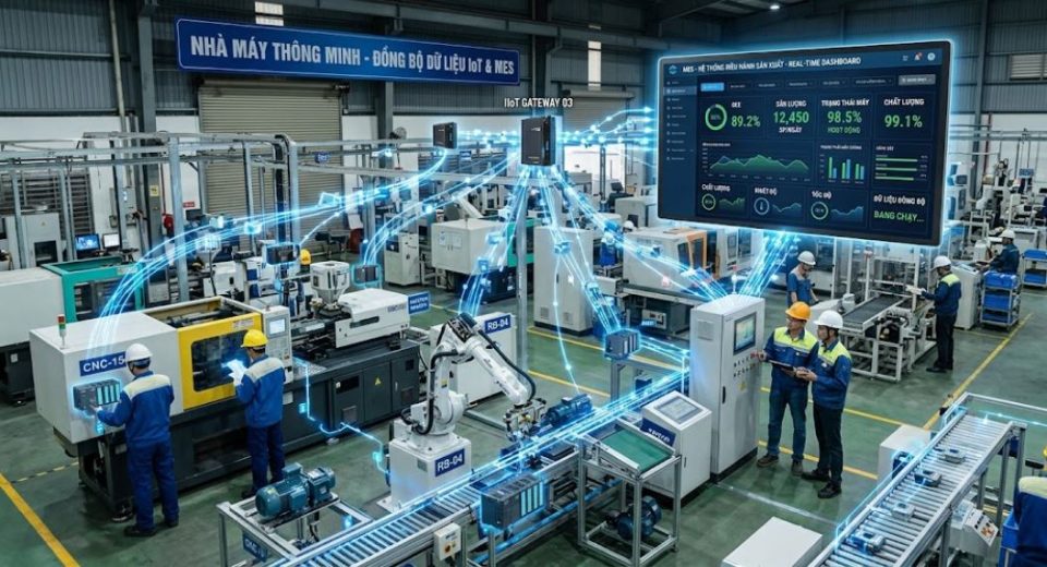Thách thức tích hợp IoT để đồng bộ dữ liệu hiện trường về MES