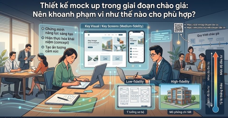 Thiết kế mock up trong giai đoạn chào giá