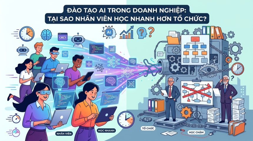 Đào tạo AI trong doanh nghiệp: Vì sao nhân viên đang học nhanh hơn tổ chức?