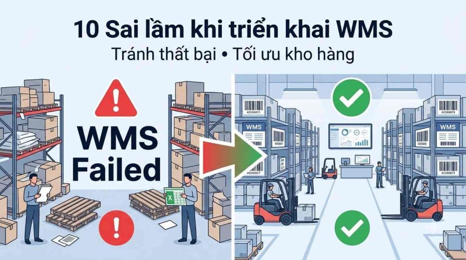 Sai lầm khi triển khai WMS khiến doanh nghiệp không tối ưu được kho hàng