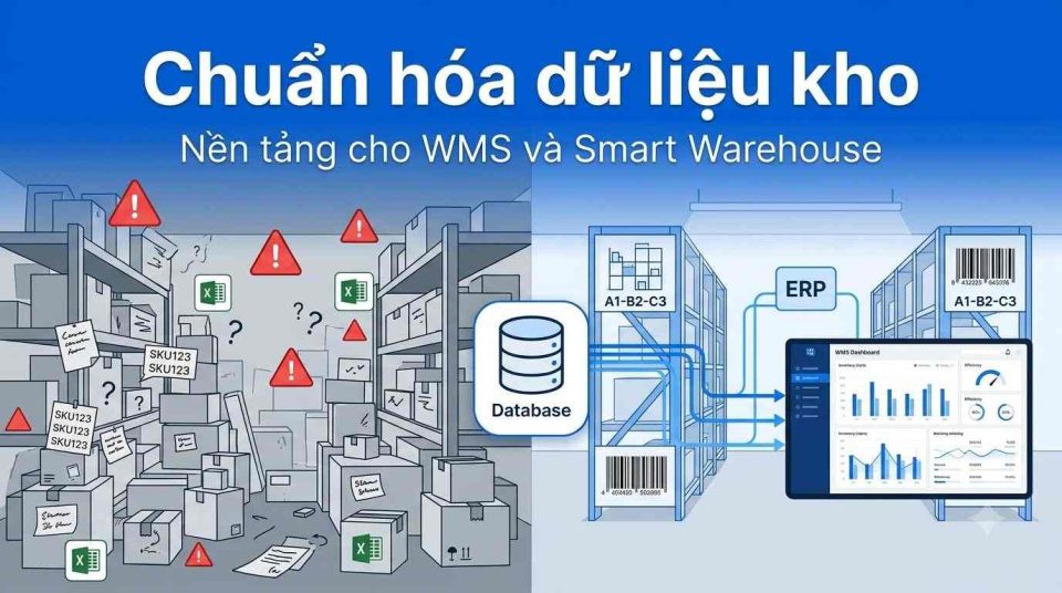 Chuẩn hóa dữ liệu kho giúp quản lý tồn kho chính xác
