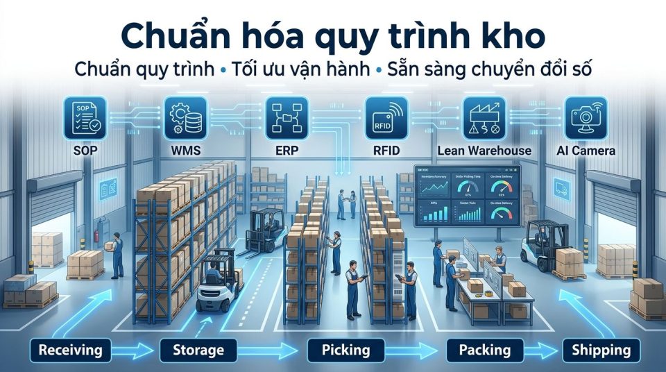 Chuẩn hóa quy trình kho: Nền tảng nâng cao hiệu quả quản lý và chuyển đổi số