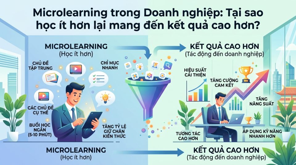 Microlearning trong doanh nghiệp: Vì sao học ít hơn đôi khi lại mang đến hiệu quả cao hơn?