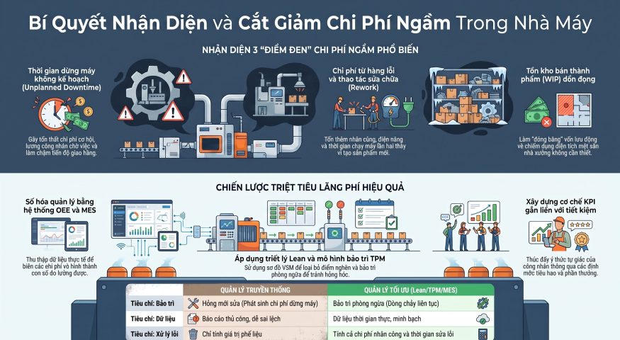 Các cách nhận diện và cắt giảm chi phí ngầm trong nhà máy hiệu quả