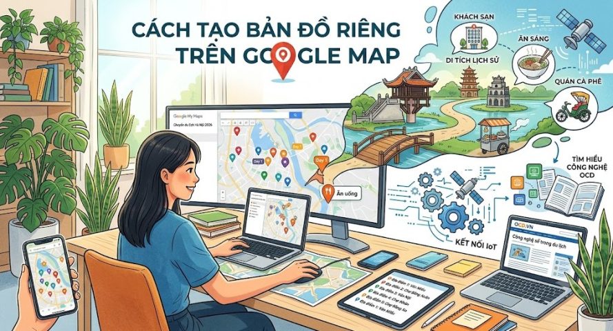 Cách tạo bản đồ riêng Google Map