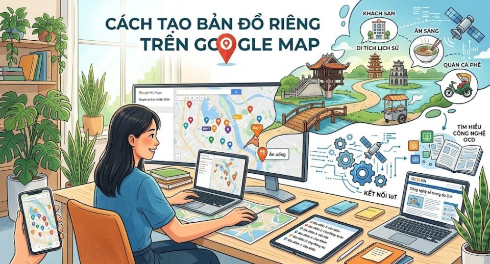 Cách tạo bản đồ riêng Google Map
