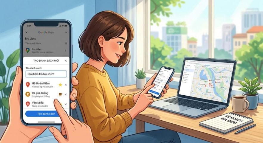 Cách tạo danh sách địa điểm riêng trên Google Map