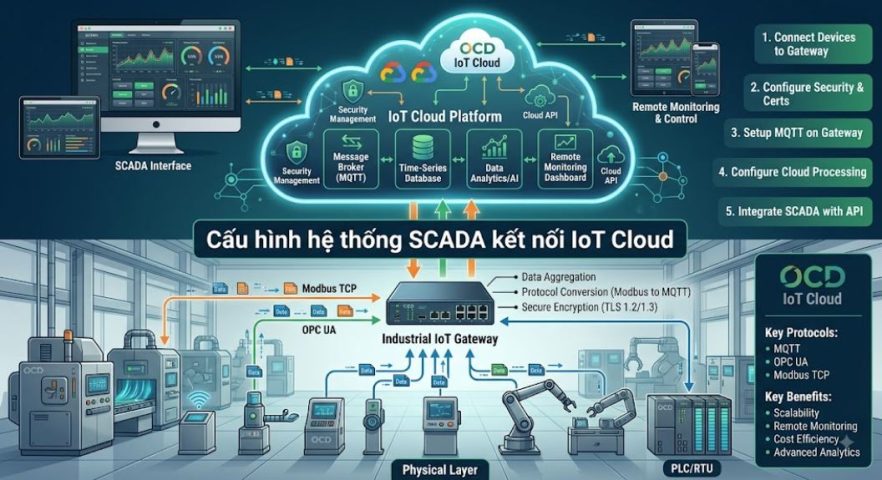 Cấu hình hệ thống SCADA kết nối IoT Cloud