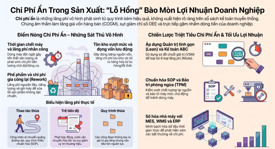 Chi phí ẩn trong nhà máy sản xuất: Lỗ hổng bào mòn lợi nhuận doanh nghiệp