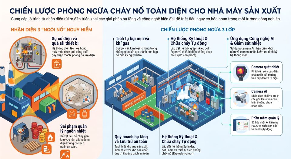 Các giải pháp phòng ngừa sự cố cháy nổ nhà máy hiệu quả