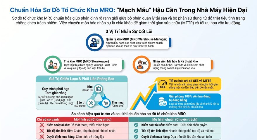 Quy chuẩn xây dựng sơ đồ tổ chức kho MRO nhà máy