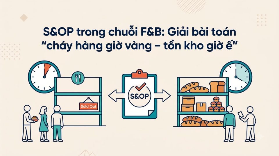 S&OP trong chuỗi F&B: Giải bài toán "cháy hàng giờ vàng – tồn kho giờ ế"
