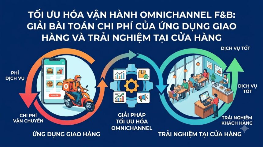 Tối ưu vận hành Omnichannel F&B: Giải bài toán chi phí app giao hàng và trải nghiệm tại cửa hàng
