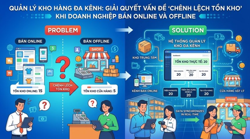 Quản trị tồn kho đa kênh: Giải bài toán "lệch tồn kho" khi doanh nghiệp bán Online và Offline