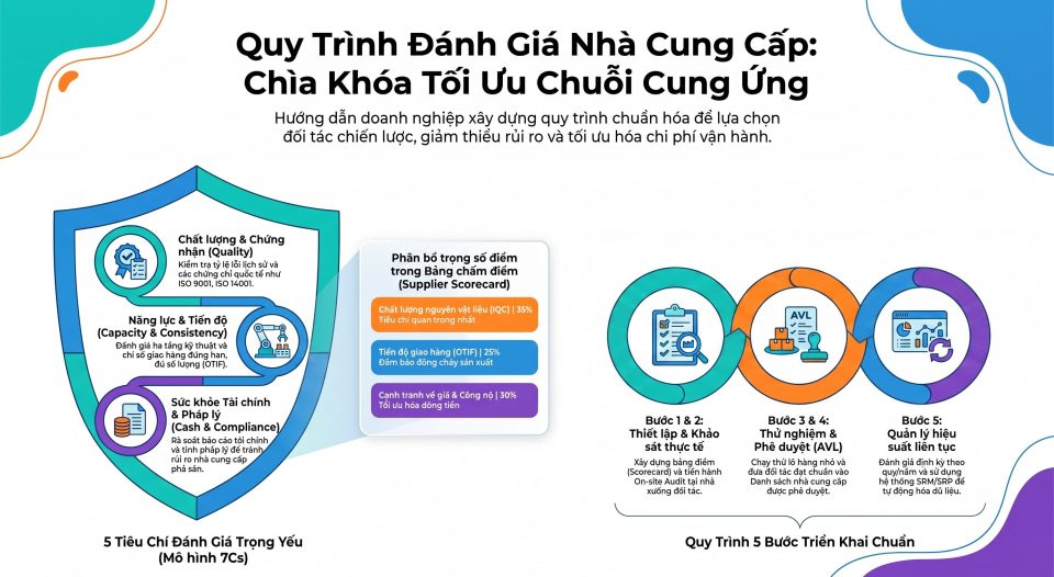 Quy trình đánh giá nhà cung cấp: Tiêu chuẩn lựa chọn cho doanh nghiệp