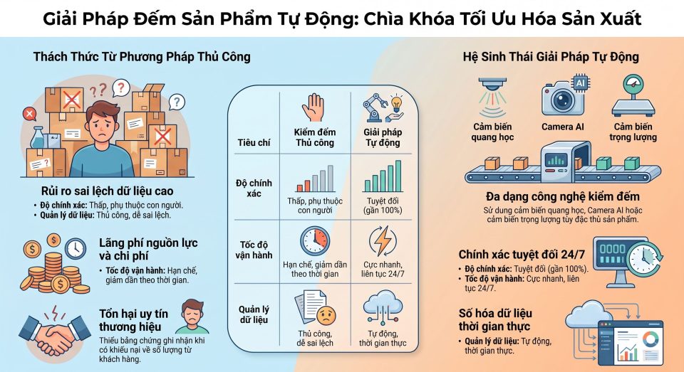 Giải pháp đếm sản phẩm tự động tối ưu cho nhà máy