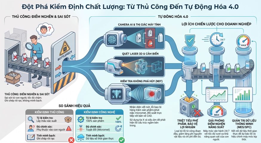 Các giải pháp ứng dụng công nghệ trong kiểm định chất lượng tối ưu nhất