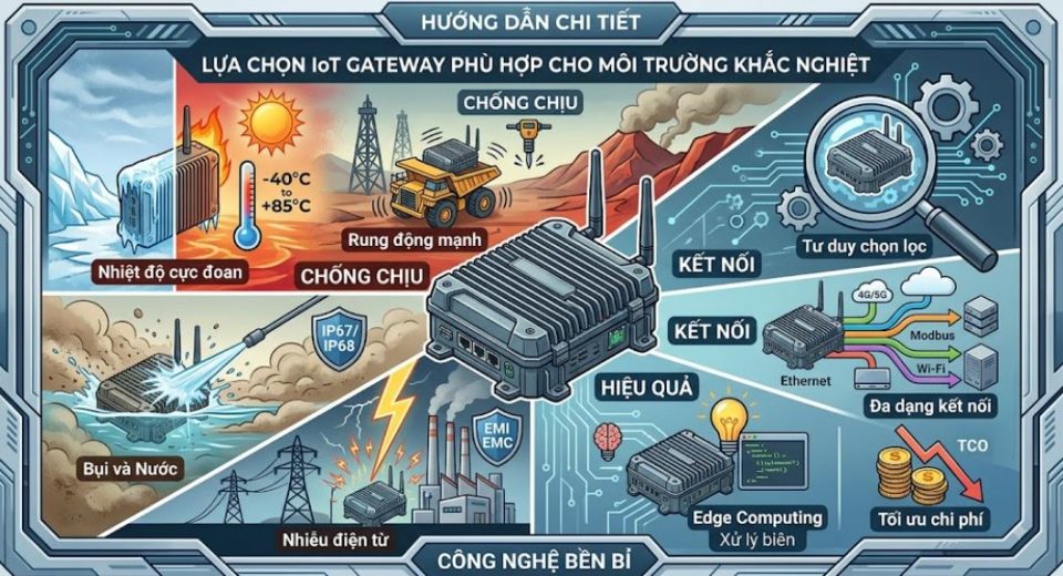 Lựa chọn IoT Gateway cho môi trường khắc nghiệt