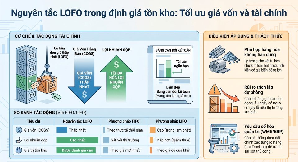 Nguyên tắc LOFO trong định giá tồn kho: Tối ưu giá vốn và tài chính