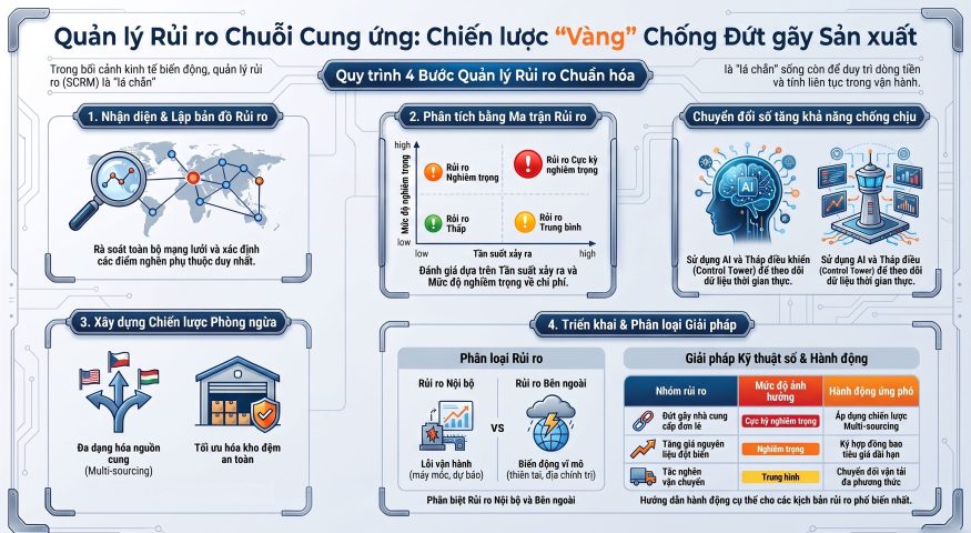 Quản lý rủi ro chuỗi cung ứng: Chiến lược phòng ngừa đứt gãy cho nhà máy