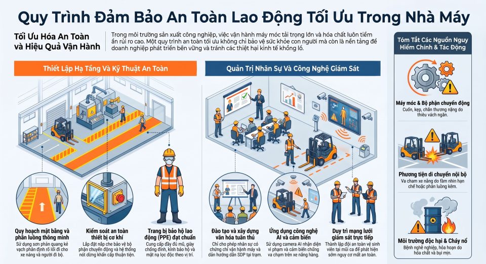 Quy trình đảm bảo an toàn lao động trong nhà máy tối ưu nhất