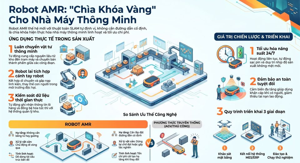 Ứng dụng robot AMR trong sản xuất hiện đại