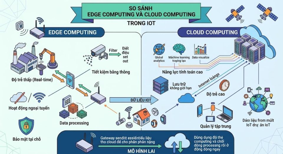 So sánh Edge Computing và Cloud Computing