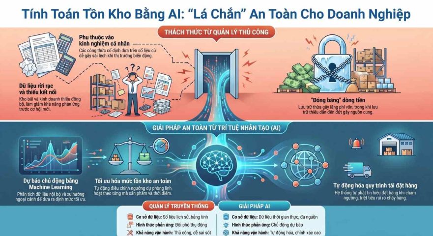 Tính toán lượng tồn kho bằng AI: Giải pháp an toàn cho nhà kho
