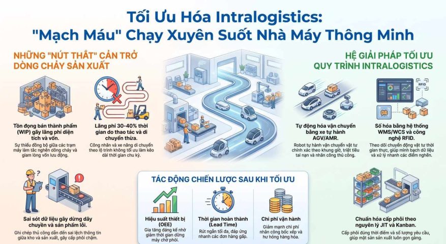 Các giải pháp tối ưu quy trình Intralogistics trong nhà máy hiệu quả