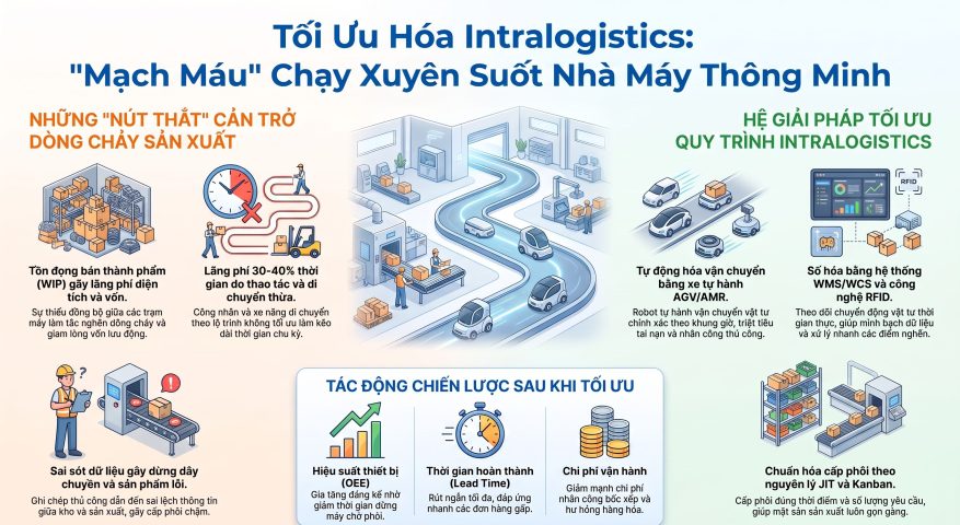 Các giải pháp tối ưu quy trình Intralogistics trong nhà máy hiệu quả