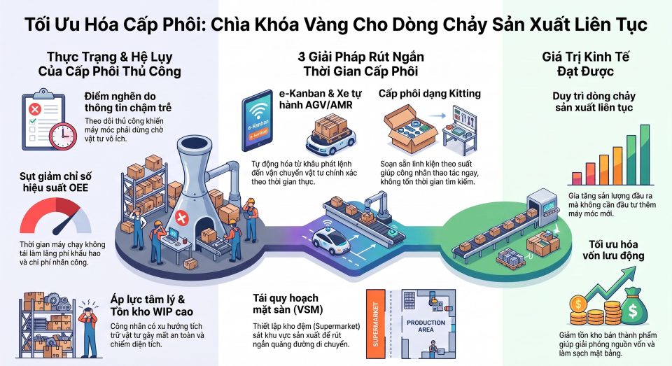 Giải pháp rút ngắn thời gian cấp phôi cho dây chuyền nhà máy