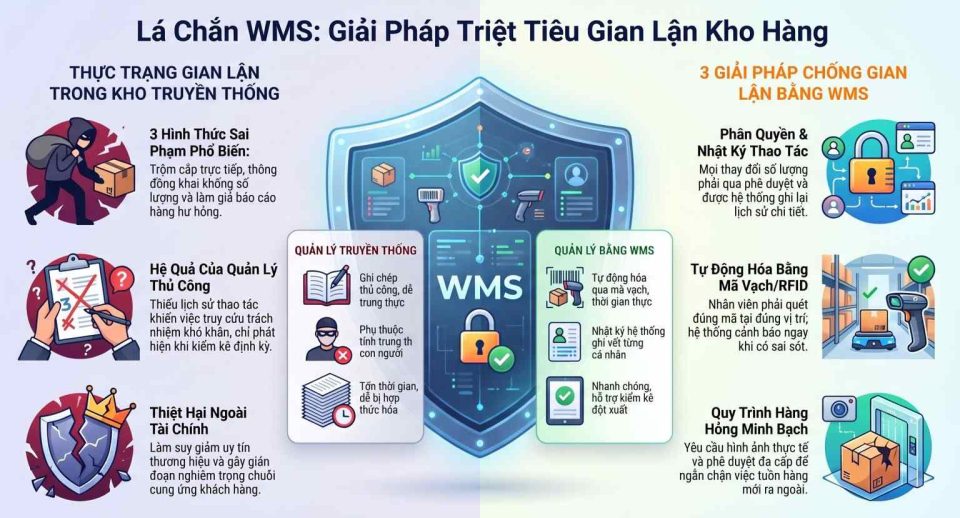 Cách chống gian lận kho bằng phần mềm WMS hiệu quả cho doanh nghiệp