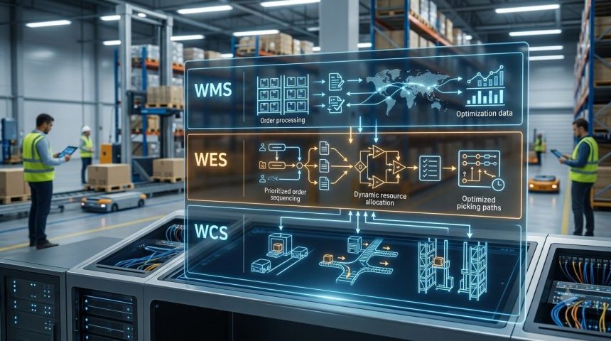Phân biệt WMS WCS và WES: Bộ ba phần mềm quản trị kho thông minh