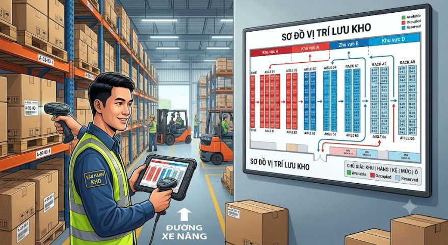 Cách xây dựng sơ đồ vị trí lưu kho