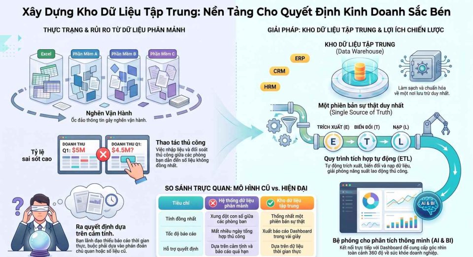 Xây dựng kho dữ liệu tập trung nền tảng ra quyết định kinh doanh sắc bén