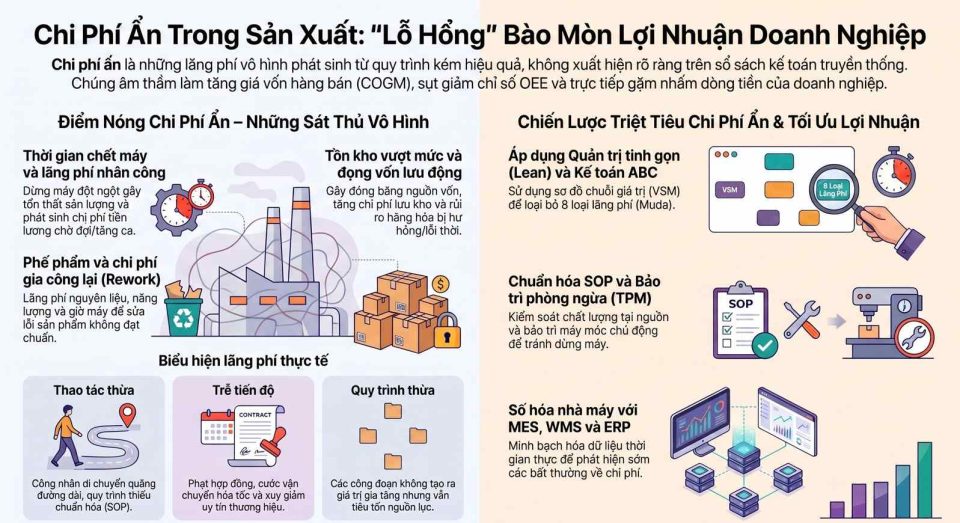 Chi phí ẩn trong nhà máy sản xuất: Lỗ hổng bào mòn lợi nhuận doanh nghiệp
