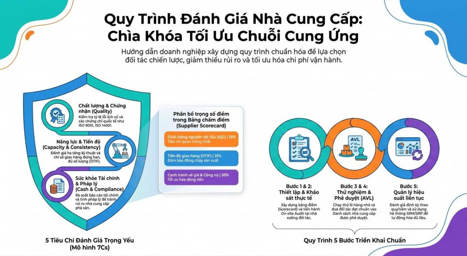 Quy trình đánh giá nhà cung cấp: Tiêu chuẩn lựa chọn cho doanh nghiệp