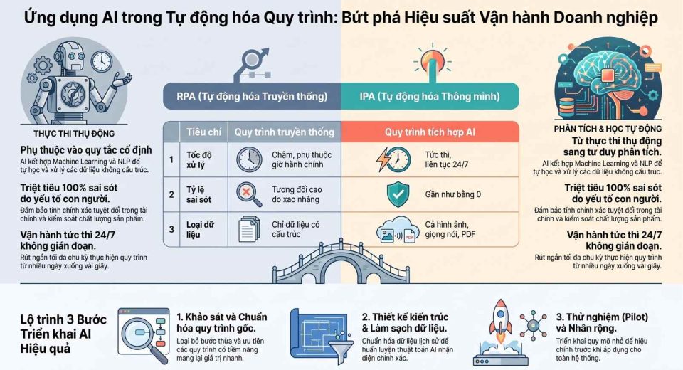 Ứng dụng AI trong tự động hóa quy trình: Bứt phá hiệu suất vận hành doanh nghiệp