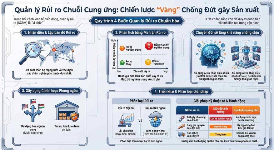 Quản lý rủi ro chuỗi cung ứng: Chiến lược phòng ngừa đứt gãy cho nhà máy